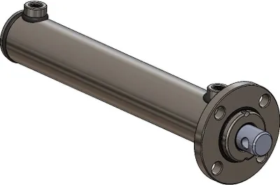 Produktbild von Doppeltwirkender Hydraulikzylinder mit Frontflansch - 80/50/500