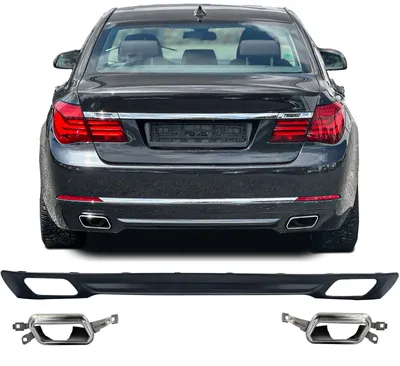 Productafbeelding van Diffusor met chromen uitlaatpijpen voor BMW 7-serie, modeljaren 2012/07 - 2015/06