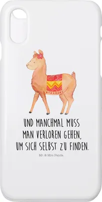 Produktbild von Mr. & Mrs. Panda Iphone 10 Handyhülle Alpaka Stolz - Weiß - Geschenk, Handy, Handycover, Cover, X, Lama