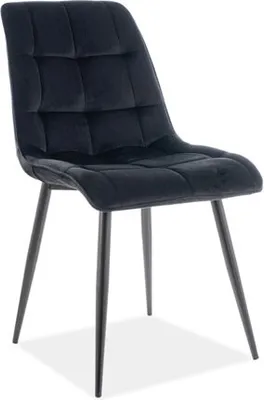 Image de Lot de 6 chaises de salle à manger et de cuisine, style chic, noir