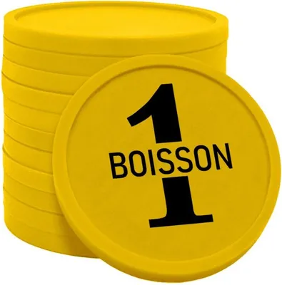Image de Jetons pour buvette CombiCraft  Ø29 mm 1 boisson jaune - 100 pièces