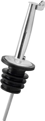 Image de Bec verseur en acier inoxydable Layba avec capuchon - Bec verseur pour bouteilles d'huile et de spiritueux, doseur pour bouteilles x1