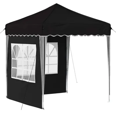 Image de Tente de fête pop-up 195 x 195 x 245 cm Noir Tissu Oxford