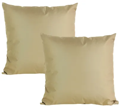 Produktbild von JACK 2er Set 50x50cm Outdoor Kissenhülle Bezug Wasserfest Stuhl Kissen Garten  Taupe
