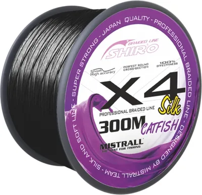 Zdjęcie produktu dla Żyłka Mistrall Shiro X4 Catfish 0,70 mm, 300 m, czarna