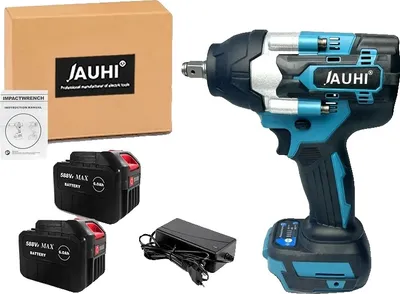 Produktbild von Elektrischer Schlagschrauber, 1800 N·m Drehmoment, bürstenloser Motor, 2 Batterien Set-588Vf