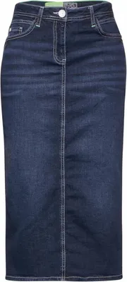 Produktbild von Cecil Damen Midi Jeansrock dark blue wash