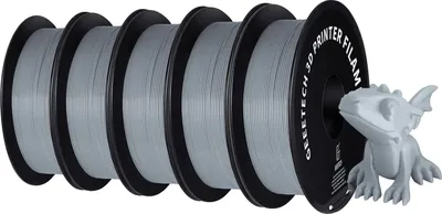 Image de filament pour imprimante 3D, matériau PETG, 1,75 mm de diamètre, GRIS