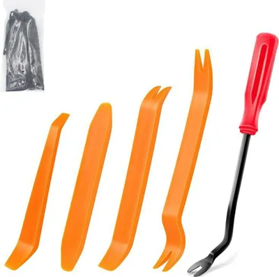 Produktbild von 5-teiliges Autoverkleidung Ausbau Werkzeugset | Kunststoff Hebelkeile für Tür-/Armaturverkleidung, zum schadenfreies Ausbau von Clips & Leisten im Autoinnenraum