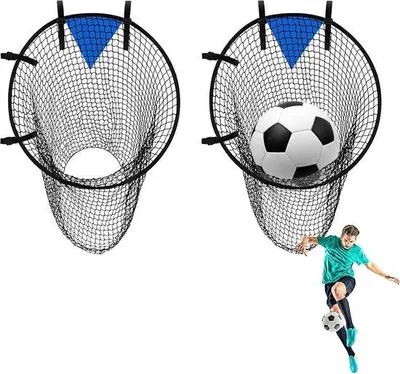 Produktbild von Famanu Fußballtor-Netz schwarz - Einfache Montage - Verbesserung der Schießgenauigkeit - 55 x 70 cm