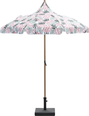 Produktbild von Garden Impressions Aloha Sonnenschirm - Ø200 cm - light teak look -  palm forest