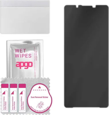 Produktbild von apgo Hybrid Privacy Schutzglas, Matt, kompatibel mit Sony Xperia 5 V, Anti-Spy, toller Ersatz für Hartglas, kratzfester Displayschutzglas, Displayschutz, Full Glue