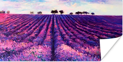 Produktbild von MuchoWow® Poster Ölfarbe - Malerei - Blumen 120x60 cm - Bild