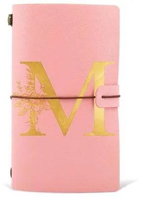 Produktbild von Famanu Notizbuch aus Kunstleder, nachfüllbares Tagebuch in Roségold - für Frauen und Mädchen