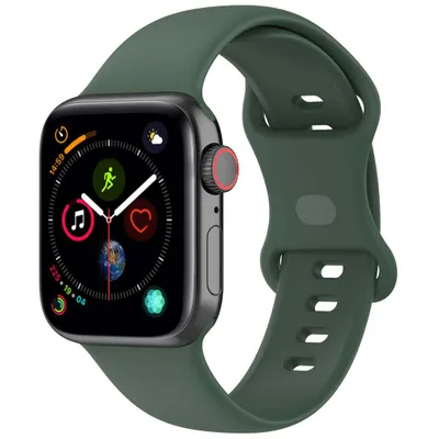 Produktbild von Bizon Strap Uhr Silikon Apple Uhr 38/40/41/42 mm dunkelgrün