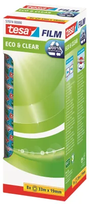 Obrázek produktu pro tesafilm eco&clear Rolle 33m 19mm Office Box 8St.