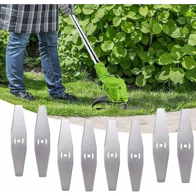 Produktbild von Ersatzklinge für 24-V-Akku-Rasentrimmer mit Metallklinge, Zubehör für elektrische Freischneider, für Akku-Rasentrimmer im Garten, Metallklinge