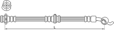 Produktbild von METZGER 4110391 Bremsschlauch Vorne Rechts für NISSAN MICRA III (K12) Note (E11, NE11) Micra C+C III (K12)