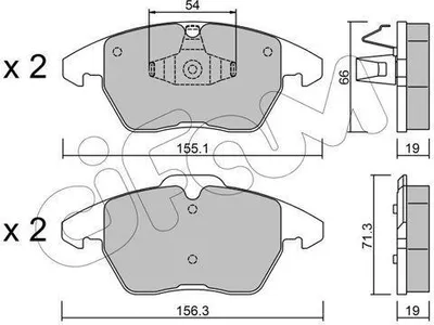 Produktbild von CIFAM Bremsbeläge Satz Vorne Bremsklötze passend für PEUGEOT 207 (WA, WC) 822-548-1