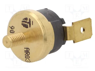Zdjęcie produktu dla 1x Czujnik: Termostat 90°C, 16A, 250VAC, wyjścia konfigurowalne: -NC, histereza 5°C, model AR03.90.05-W3-S1