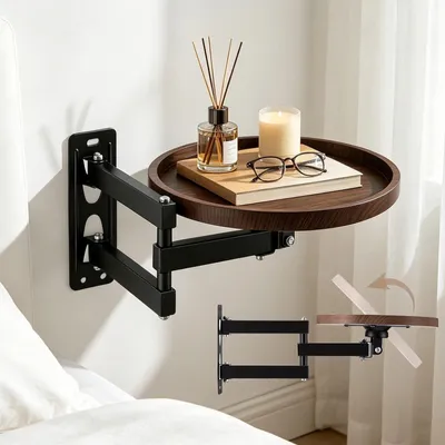Productafbeelding van Wandklaptafel Rond 30 cm - Ruimtebesparend en uitbreidbaar