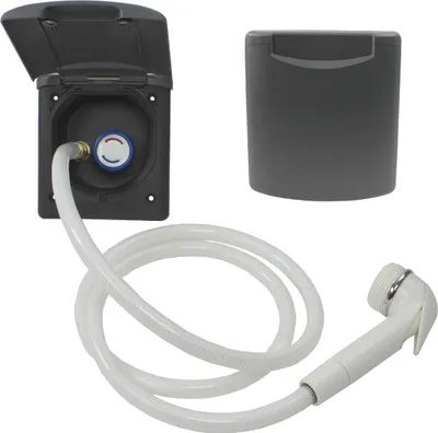 Image de ABL Eau Prise extérieure Douche extérieure Tuyau camping-car Caravane Camper Douche Mitigeur anthracite