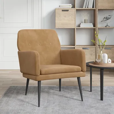 Produktbild von The Living Store Sessel Braun 62x79x79 cm Samt