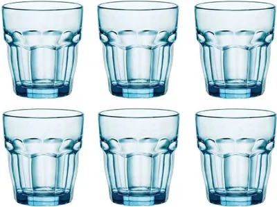 Obrázok produktu pre Skleničky na vodu Bormioli Rocco Rock Bar Blue 270 ml - 6 kusov