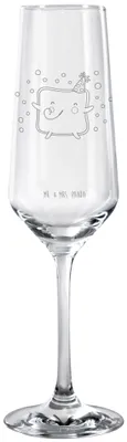 Produktbild von Mr. & Mrs. Panda Glas Toast Party - Transparent - Geschenk, Hocheitstag, Valentinstag, Hochzeitstag, Sektglas, Trinkglas, graviert, für Partner, Champagnerglas, Freundin