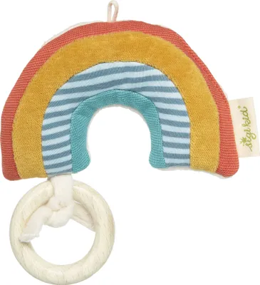 Immagine prodotto di sigikid Greifling Regenbogen, Green Collection, Kuscheltier, Rassel, Plüschtier, Spielzeug, Baby, 39540