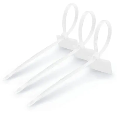 Produktbild von packivo Kabelbinder mit Beschriftungsfeld - 100 Stück - 2,5 x 150mm, Weiß