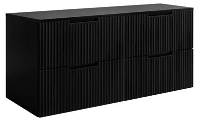 Image de Meuble de salle de bains, noir, 120 (2 x 60) x 58,6 x 46 cm