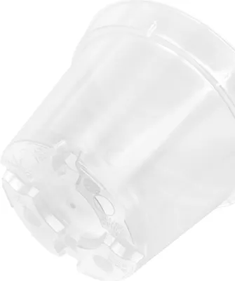 Produktbild von Stilvolle Blumentöpfe rund: Grüne Schönheit für Zuhause GD-0024 (5 Stück – Transparent, 9cm H=8,5cm)