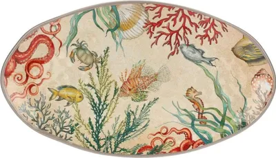Image de Rose&Tulipani Sea Life plateau 52 x 30 cm R13320004M