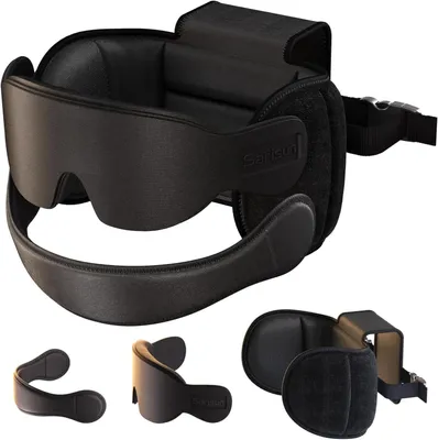 Obrázek produktu pro Sada cestovních polštářů, včetně popruhu pod bradu a 3D masky na oči, vhodná pro cestování letadlem