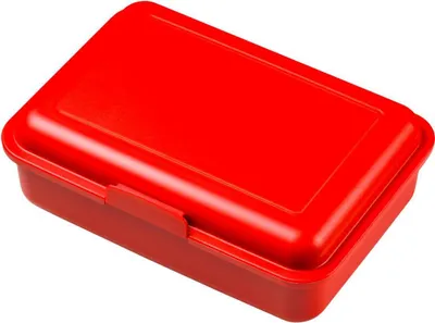 Produktbild von Brotdose Kinder mit Trennwand – "School-Box" mittel Germany und BPA-frei, robuste Lunchbox mit Klickverschluss für Schule & Freizeit - Weiß