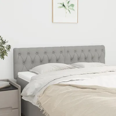 Produktbild von vidaXL Kopfteile 2 Stk. Hellgrau 80x7x78/88 cm Stoff - Kopfteil - Kopfteile - Bett-Kopfteil - Bettkopfteil