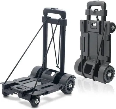 Productafbeelding van Famanu handwagen, 65 kg draagvermogen, 4 wielen - zwart