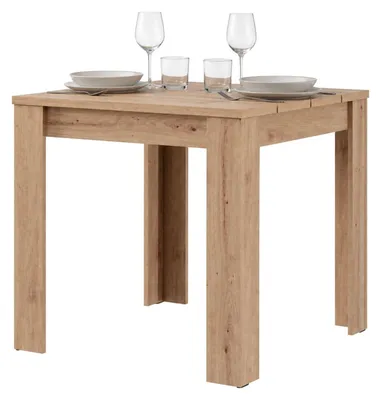 Produktbild von Trosa - Fester Tisch, 80x80x76h cm Eiche Knotenbraun, 6 Sitzplätze