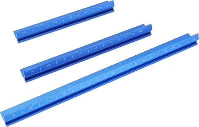 Image de 3PCS Set Woodworking Edge Ruler Aluminium Alloy V Shaped Corner Measuring Tool for Woodworking