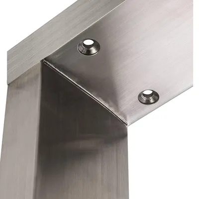 Produktbild von 2er-Set MORENA | Stehtisch Kufe | Edelstahl | Füße: 8x8cm | B58xH105cm | U Bartisch Kufe, Bartisch Kufe