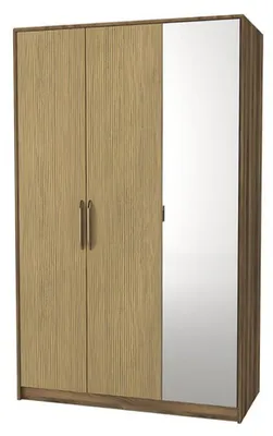 Produktbild von 2tlg Schlafzimmer Set Kleiderschrank + Kommode Moderne Möbel Stil Braun