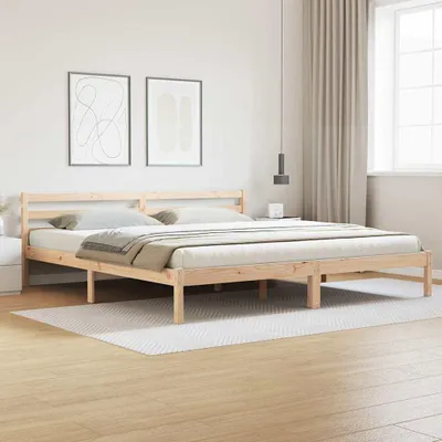 Immagine prodotto di Maison Exclusive - Struttura letto marrone 215,5 x 205,5 x 69,5 cm Legno massello di pino