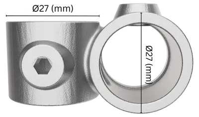 Produktbild von GeZu Impex Rohrverbinder 90° Kreuzstück Ø 27 mm Feuerverzinkt Kreuzverbinder