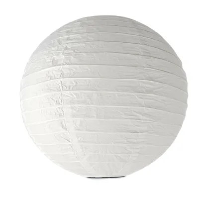 Produktbild von Lampenschirm Papierschirm Deko weiß Schirm, Ersatzschirm, Lampenglas für Pendellampe, Tischlampe, Fluter Leuchte (1x Papierlampenschirm Ø40cm)