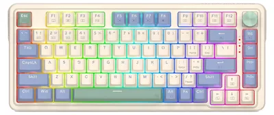 Produktbild von REDRAGON K673CPG-RGB-PRO Ucal Pro, Verkabelt & Kabellos, USB + RF Wireless + Bluetooth, Mechanischer Switch, Weiß, Blau