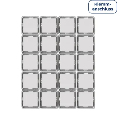 Produktbild von 20x Wechselschalter McPower "Cup", 250V/10A, UP, Klemmanschluss, weiß, poliert / Hochglanz