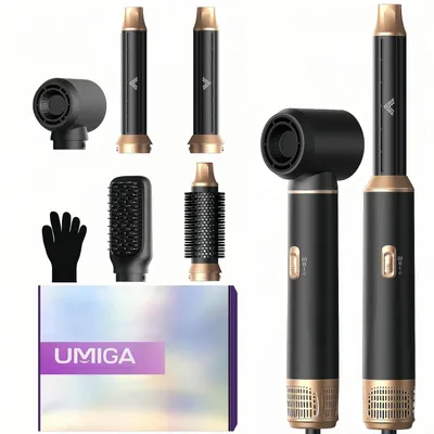 Produktbild von 5 in 1 Haarstyler mit Luft Lockenstab Föhn Hair Dryer Geräte Warmluftbürste Rundbürstenföhn Lockenbürste Lockenföhn Multi Air Hair Styler Set