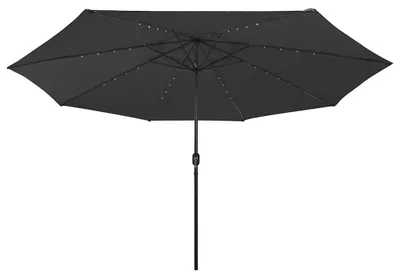 Productafbeelding van vidaXL Parasol met LED-verlichting, 400 cm, zwart