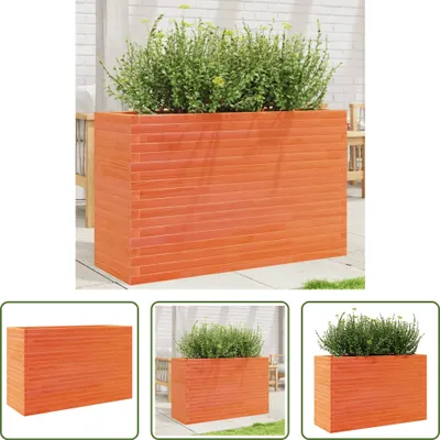 Produktbild von The Living Store Pflanzkübel Wachsbraun 110x40x68,5 cm Massivholz Kiefer